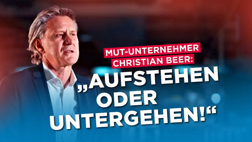 Mut-Unternehmer Christian Beer: „Aufstehen oder untergehen!“